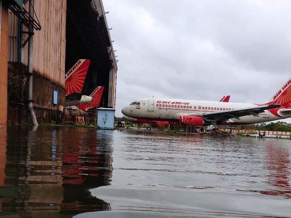 Cyclone Amphan destroys hangers of Kolkata airport planes sunk in water