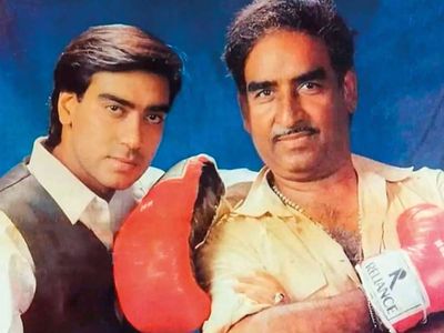 Ajay Devgn with father Veeru Devgan Ajay Devgn with father Veeru Devgan