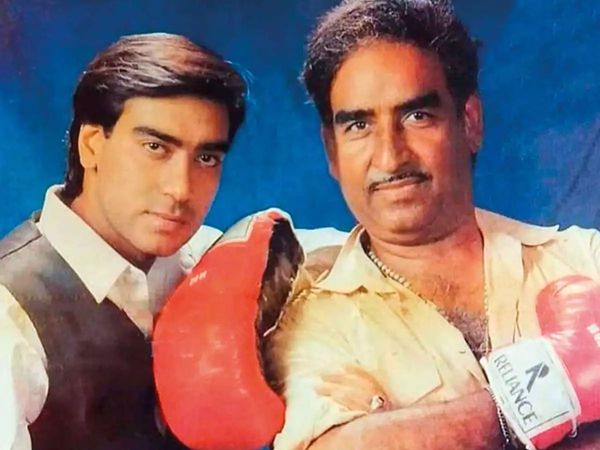 Ajay Devgn with father Veeru Devgan