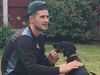 Alex Hales with his dog