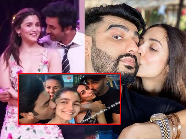 Ranbir-Alia and Arjun-Malaika Kiss Photo