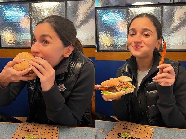 Alia Bhatt Enjoys Burger and Fries