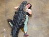 Giant alligator hugs human tight Then what happens next watch shocking viral video