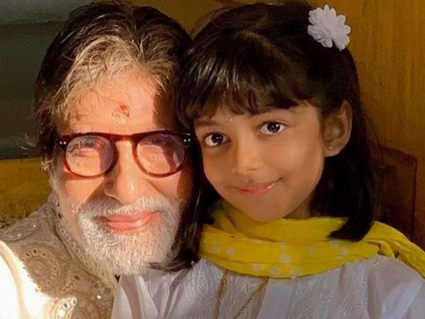 Amitabh Bachchan with Aaradhya Bachchan