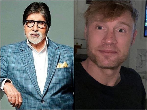 Amitabh Bachchan and Andrew Flintoff