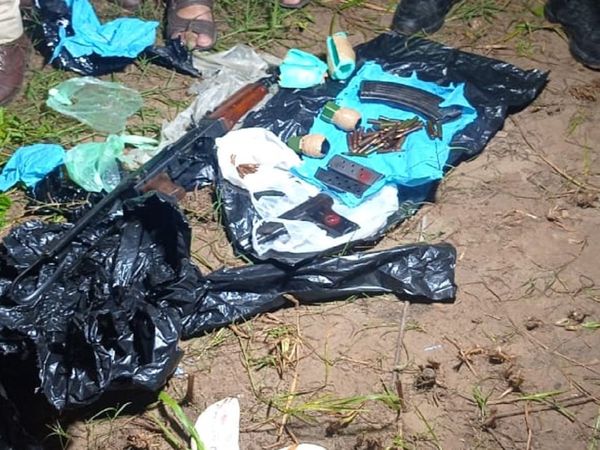 Arms and ammunition dropped by Pakistani drone recovered in Jammu Kashmir