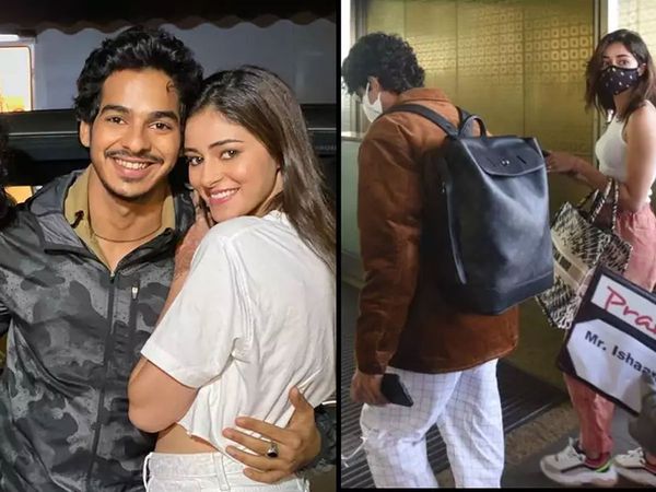 Ananya Panday with Ishaan Khatter