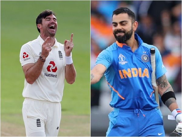 James Anderson and Virat Kohli