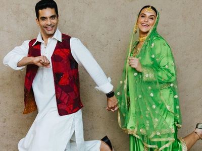 Angad Bedi birthday soorma pink star on marriage with neha dhupia bollywood star couples Angad Bedi birthday soorma pink star on marriage with neha dhupia bollywood star couples