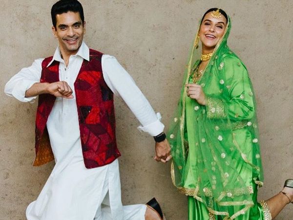 Angad Bedi birthday soorma pink star on marriage with neha dhupia bollywood star couples