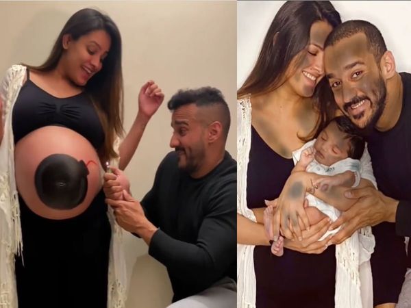Anita Hassanandani With Husband Rohit Reddy and Son Aaravv