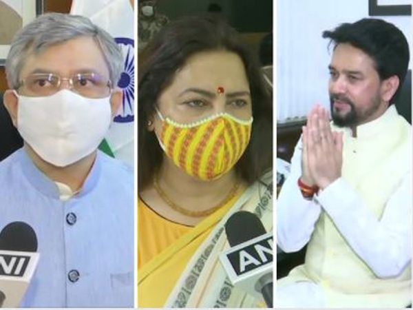 Anurag Thakur, Minakshi lekhi, Ashwini Vaishnav take charge of their department 