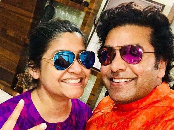 Ashutosh Rana with wife Renuka Shahane