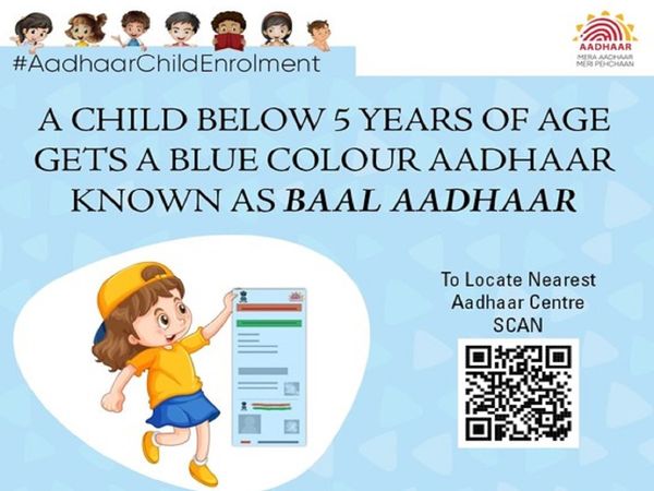 Baal Aadhaar Card enrollment by UIDAI Aadhaar Card for children