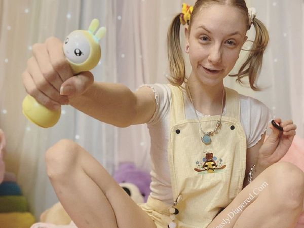 woman who loves to spend his time as baby spends hundreds on nappies