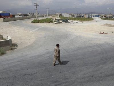 Bagram airbase in Afghanistan a symbol of military power of America Bagram airbase in Afghanistan a symbol of military power of America