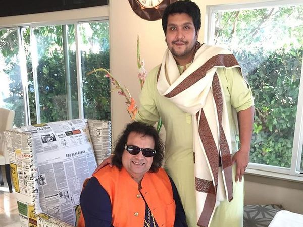 Bappi Lahiri with Son Bappa Lahiri