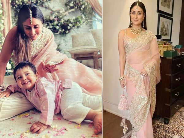 Kareena Kapoor Full Family choose pink and white theme: bebo And Saif Ali Khan children taimur ali khan and jeh ali khan outfits details in Ranbir kapoor alia bhatt wedding