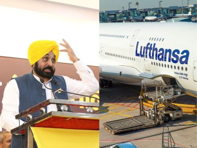 bhagwant mann, punjab cm, aap, lufthansa airline, state news bhagwant mann, punjab cm, aap, lufthansa airline, state news