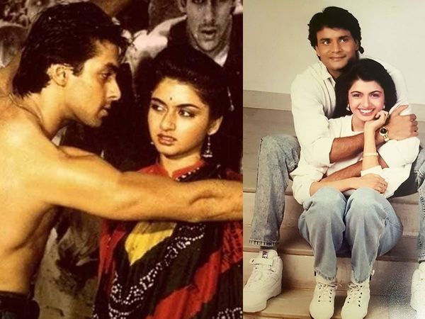 Bhagyashree with salman khan and her husband Himalaya