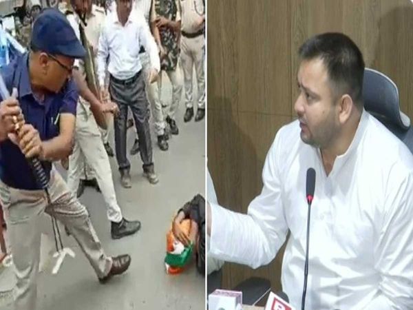 Bihar BJP attacks government over lathi charge on teacher candidates in Patna Tejashwi Yadav orders inquiry