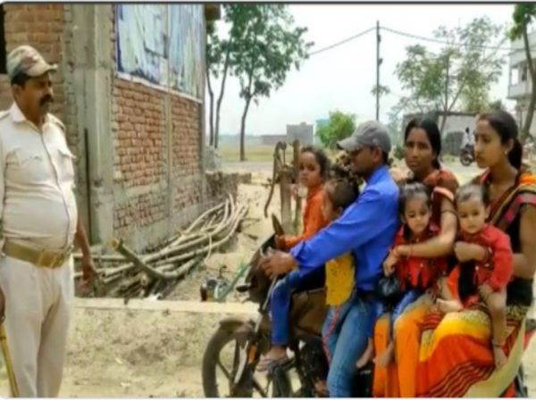 Viral Video seven people ride on bike in sheohar bihar Video Goes Viral