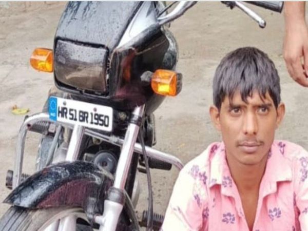  Faridabad Police tweet bholi si surat kaam mai susti caption for post featuring bike thief  post viral on social media