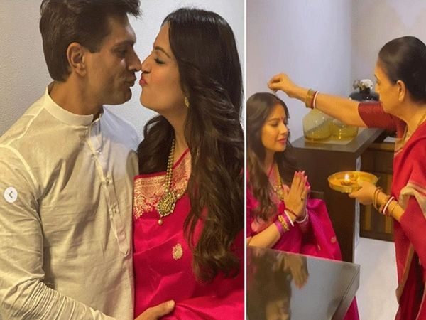 Mom-to-be Bipasha Basu celebrates baby shower in Bengali style
