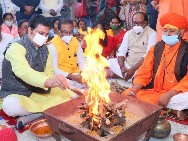 Tripura CM Deb Performs Puja For PM Narendra Modi's longevity