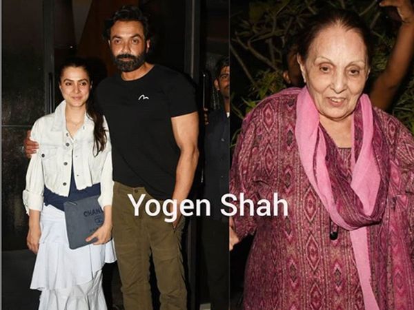 Bobby Deol with wife Tanya Deol and mother Prakash Kaur