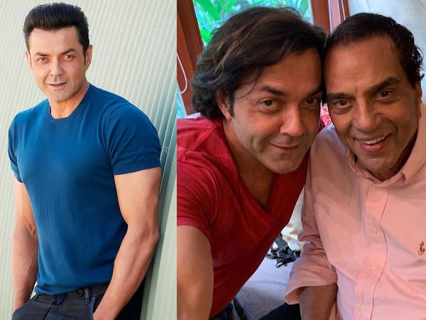 Bobby Deol with Father Dharmendra