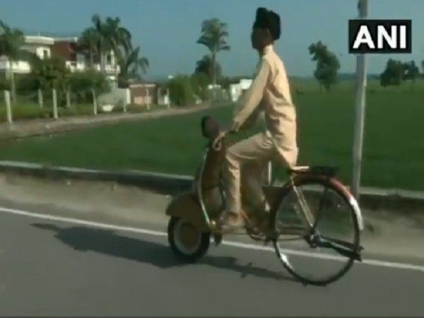 boy made cycle cum scooter