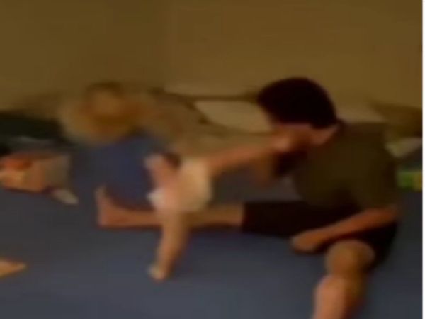 Funny Video Little Baby Kick To Man Watch Viral Video