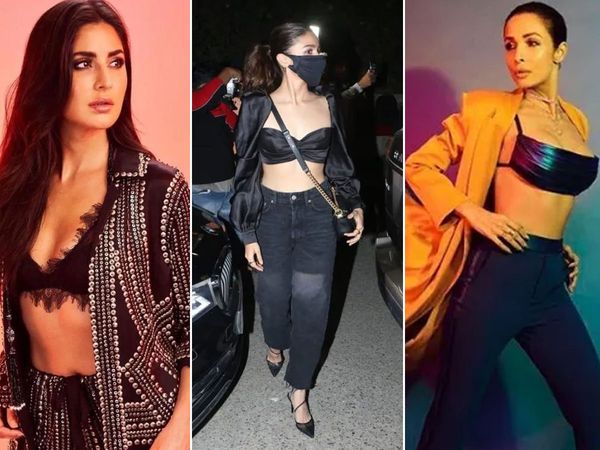 Bollywood Actresses Alia bhatt malaika arora to other styling bralette Look 