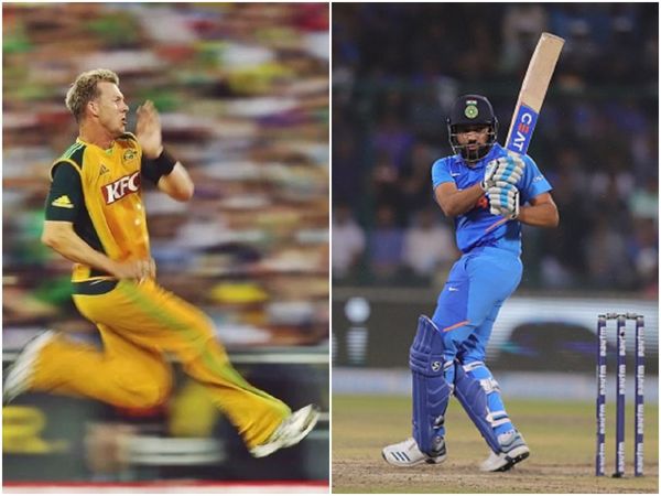 brett lee and rohit sharma