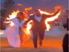Unique Wedding Bride and groom set themselves on fire watch viral video