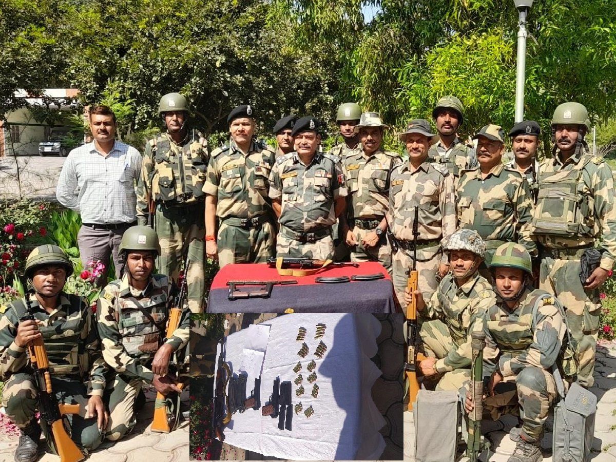 BSF ने J&K में अंतरराष्ट्रीय सीमा पर नाकाम की बड़ी साजिश, बड़ी मात्रा में हथियार और गोला बारूद बरामद