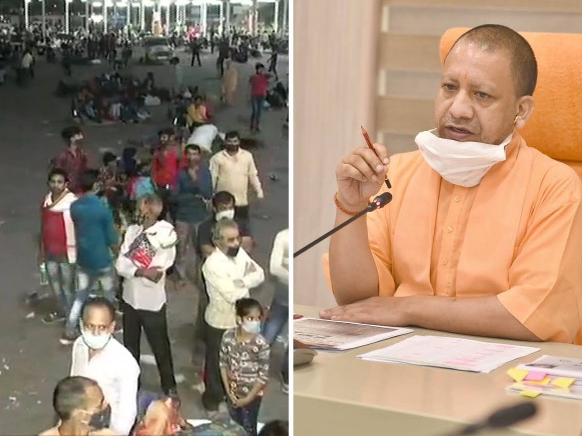फिर एक्शन में CM योगी, रातोंरात किया बसों का इंतजाम, दिल्ली सीमा से निकालेंगे 1 लाख प्रवासी मजदूर