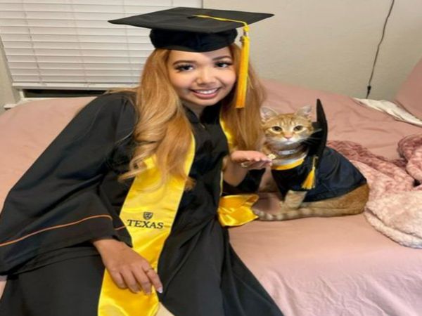 Graduate cat Attend all online classes know all about truth
