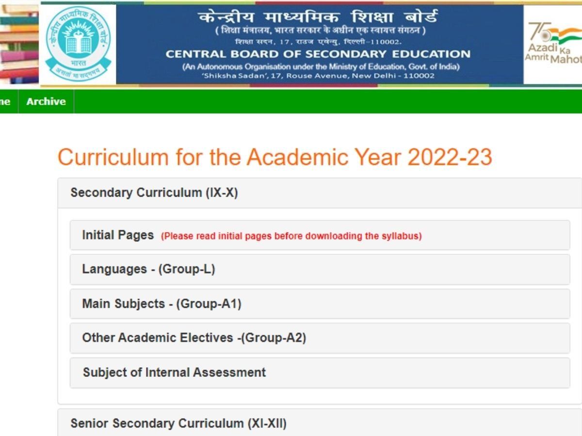 CBSE Syllabus 202223 for Class 9, 10, 11, 12 CBSE board exam 2023 new