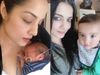 Celina Jaitly with son Arthur