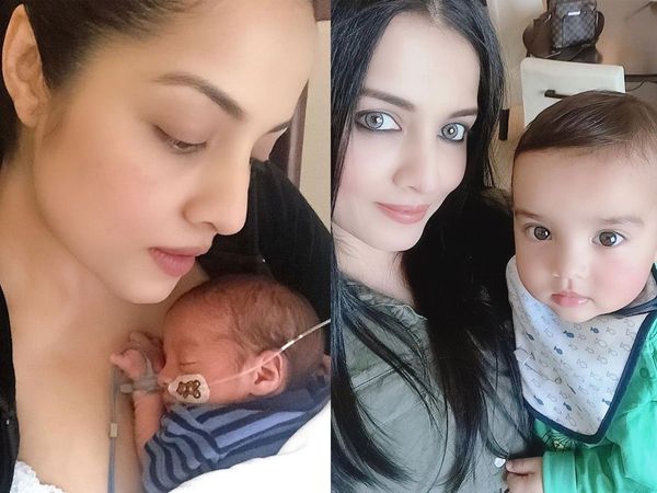 Celina Jaitly with son Arthur
