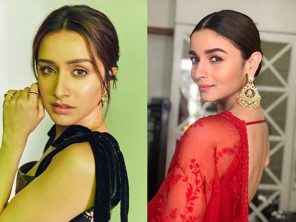 Bollywood actresses in center parting bun