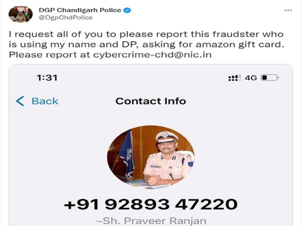 Tweet written by DGP