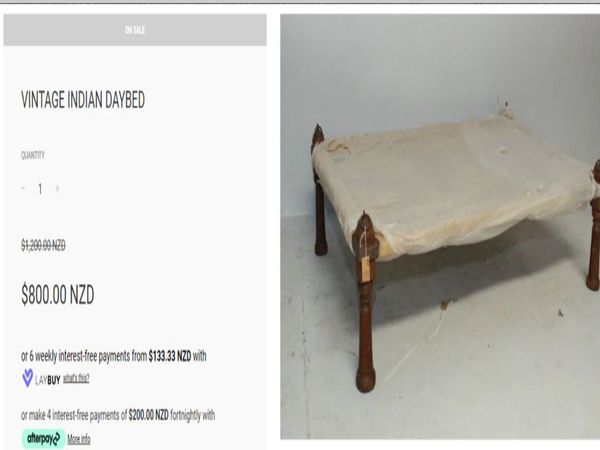 omg New Zealand website is selling indian charpai for Rs 41 thousand