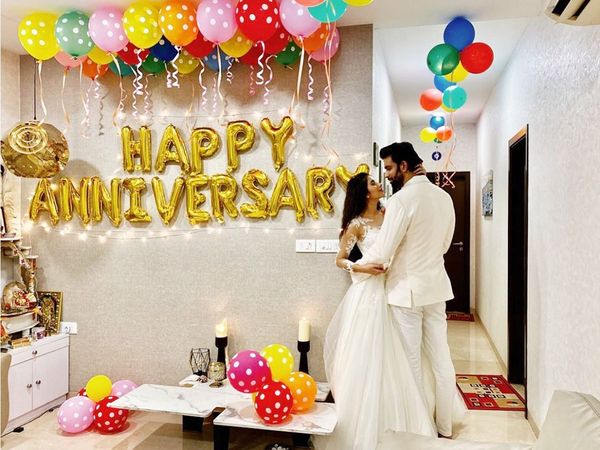 Rajeev Sen Charu Asopa first Wedding anniversary celebration