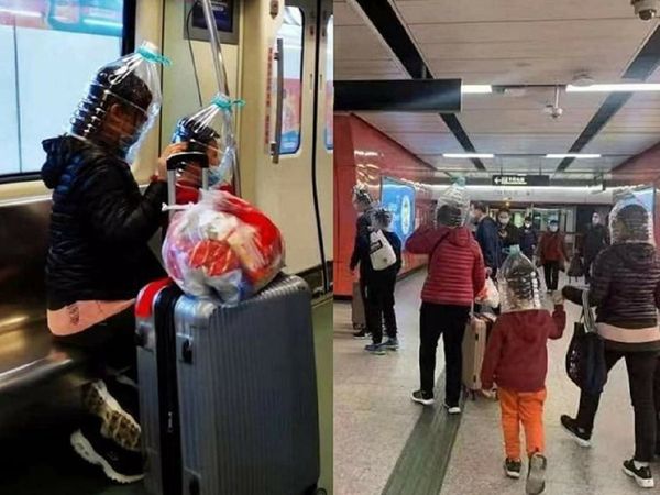 Coronavirus: चीन में कोरोना वायरस से डरे लोग लगा रहे बोतलों, फलों के मास्‍क, सोशल मीडिया पर तस्‍वीरें वायरल