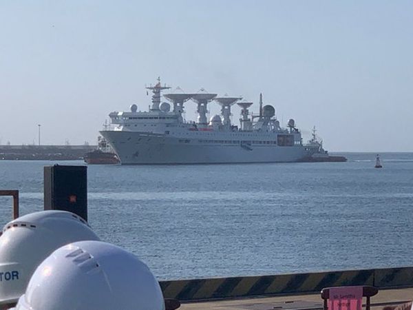 Chinese research vessel Yuan Wang 5 reached the Hambantota Port this morning