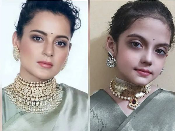 Kangana Ranaut young fan lookalike 8 year old suman puri aka choti kangana exactly styles like her social media see photos 