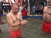 CM Yogi Adityanath takes holy dip at Sangam Ghat in Prayagraj on Basant Panchmi